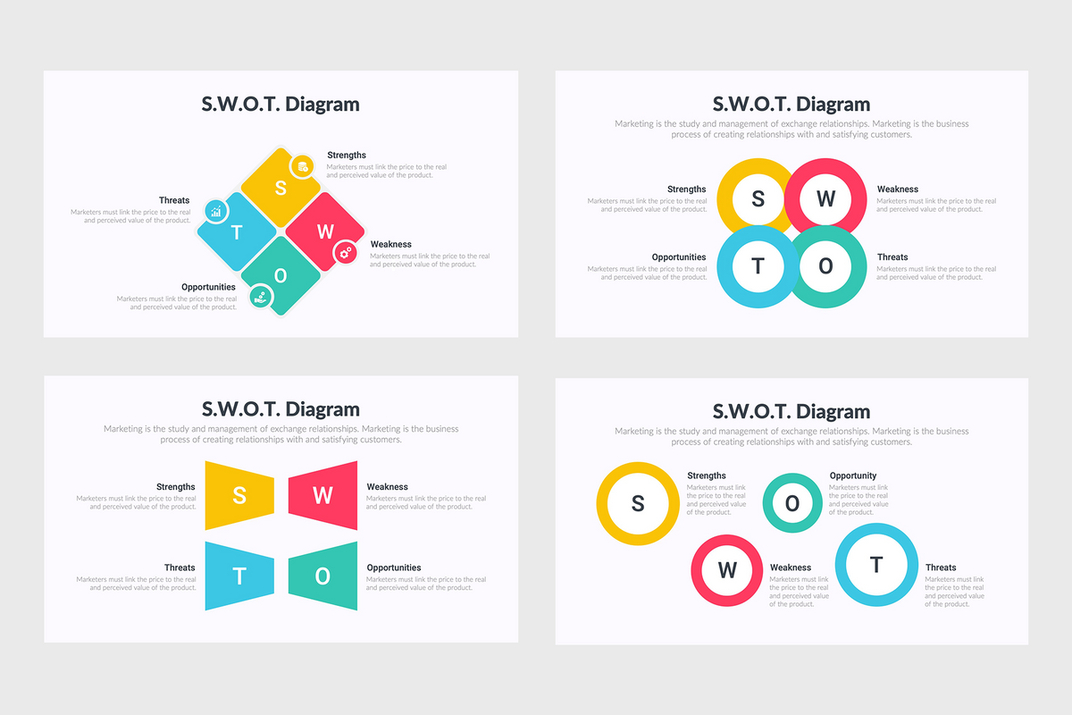 Infographic SWOT, Competitor Analysis