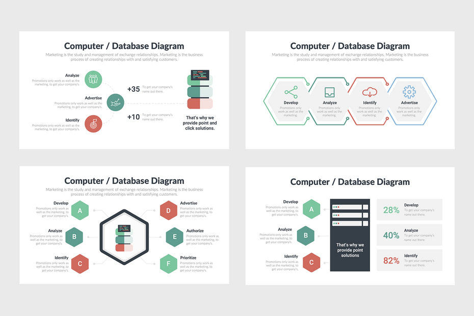 PPT Computer and Database Infographics Templates for PowerPoint, Keynote, Google Slides, 