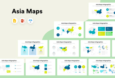 Asia Maps Infographics