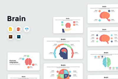 PPT Brain Infographics Templates for PowerPoint, Keynote, Google Slides, Adobe Illustrator, Adobe Photoshop