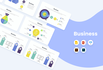 Business Diagrams Infographics Templates for PowerPoint, Keynote, Google Slides, Adobe Illustrator, Adobe Photoshop