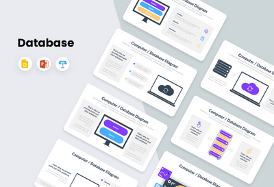 PPT Computer and Database Infographics Templates for PowerPoint, Keynote, Google Slides,