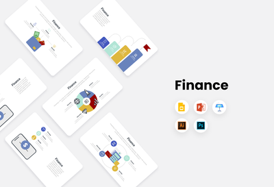 PPT Finance Infographics Templates for PowerPoint, Keynote, Google Slides, Adobe Illustrator, Adobe Photoshop