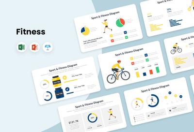 PPT Fitness and Sport Diagrams Infographics Templates for PowerPoint, Excel, Keynote