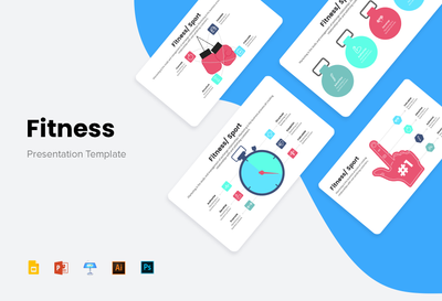 PPT Fitness and Sport Infographics Templates for PowerPoint, Keynote, Google Slides, Adobe Illustrator, Adobe Photoshop