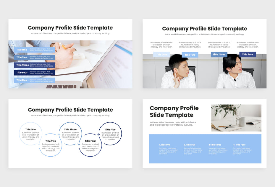 Company Profile Infographic Templates