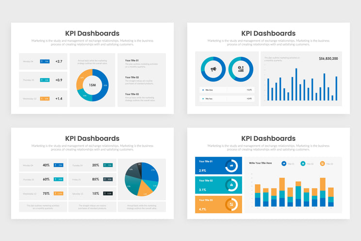KPI Dashboards PowerPoint Templates by Infograpify