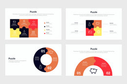 PPT Puzzle Infographics Templates for PowerPoint, Keynote, Google Slides, Adobe Illustrator, Adobe Photoshop