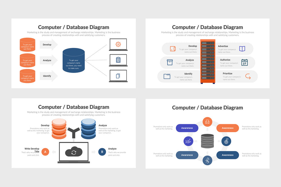 PPT Computer and Database Infographics Templates for PowerPoint, Keynote, Google Slides, 