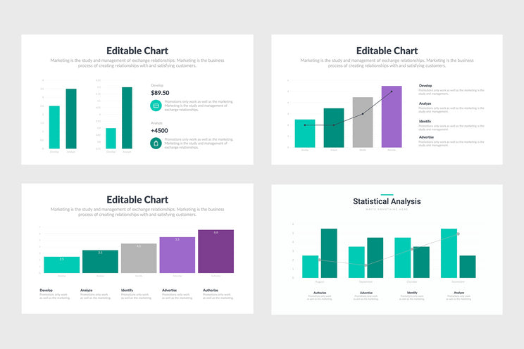 Vertical Charts Infographics Templates for PowerPoint, Keynote, Excel