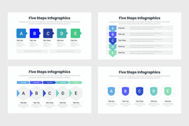 Five Steps Diagram Infographics