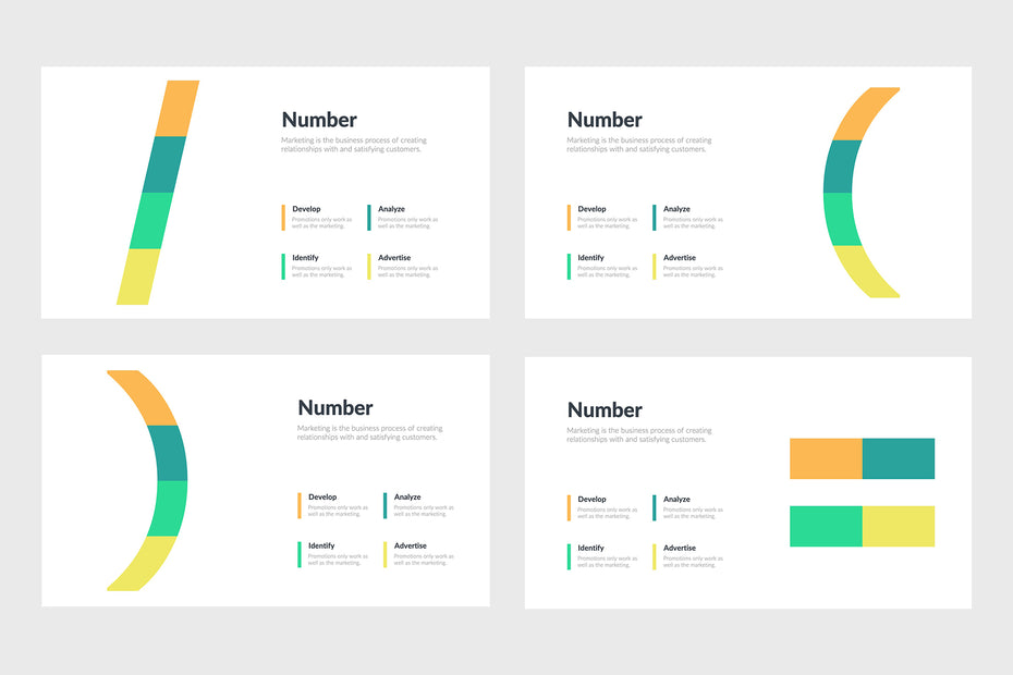 PPT Number Infographics Templates for PowerPoint, Keynote, Google Slides, Adobe Illustrator, Adobe Photoshop