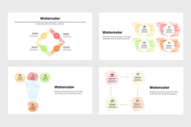 PPT Watercolor Infographics Templates for PowerPoint, Keynote, Google Slides, Adobe Illustrator, Adobe Photoshop