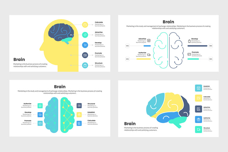 PPT Brain Infographics Templates for PowerPoint, Keynote, Google Slides, Adobe Illustrator, Adobe Photoshop