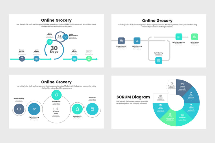 PPT SCRUM Infographics Templates for PowerPoint, Keynote, Google Slides, Adobe Illustrator, Adobe Photoshop