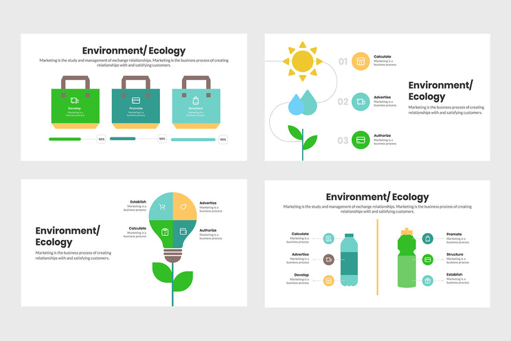 PPT Environment and Ecology Infographics Templates for PowerPoint, Keynote, Google Slides, Adobe Illustrator, Adobe Photoshop