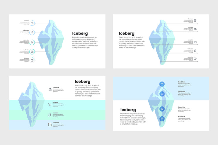 PPT Iceberg Infographics Templates for PowerPoint, Keynote, Google Slides, Adobe Illustrator, Adobe Photoshop