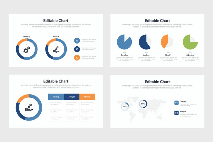 PPT Pie Charts Infographics Templates for PowerPoint, Keynote, Excel