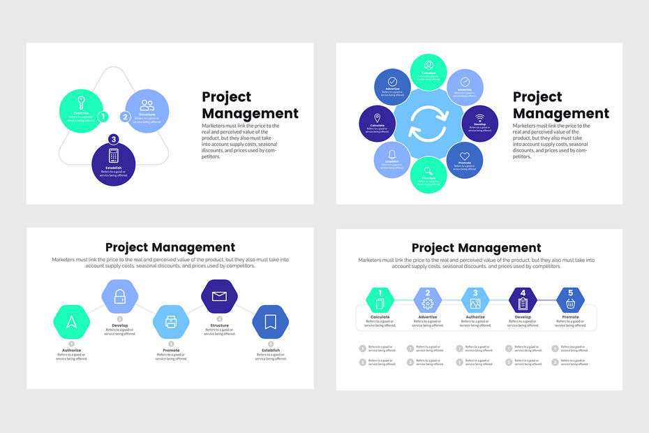 PPT Project Management Infographics Templates for PowerPoint, Keynote, Google Slides, Adobe Illustrator, Adobe Photoshop
