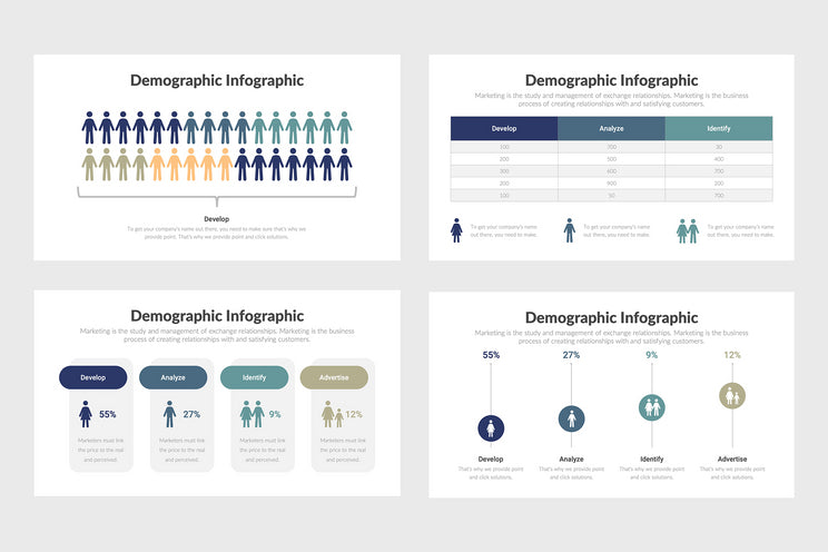 PPT Demographic Diagrams Infographics Templates for PowerPoint, Excel, Keynote