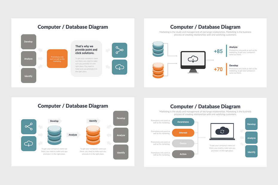 PPT Computer and Database Infographics Templates for PowerPoint, Keynote, Google Slides, 