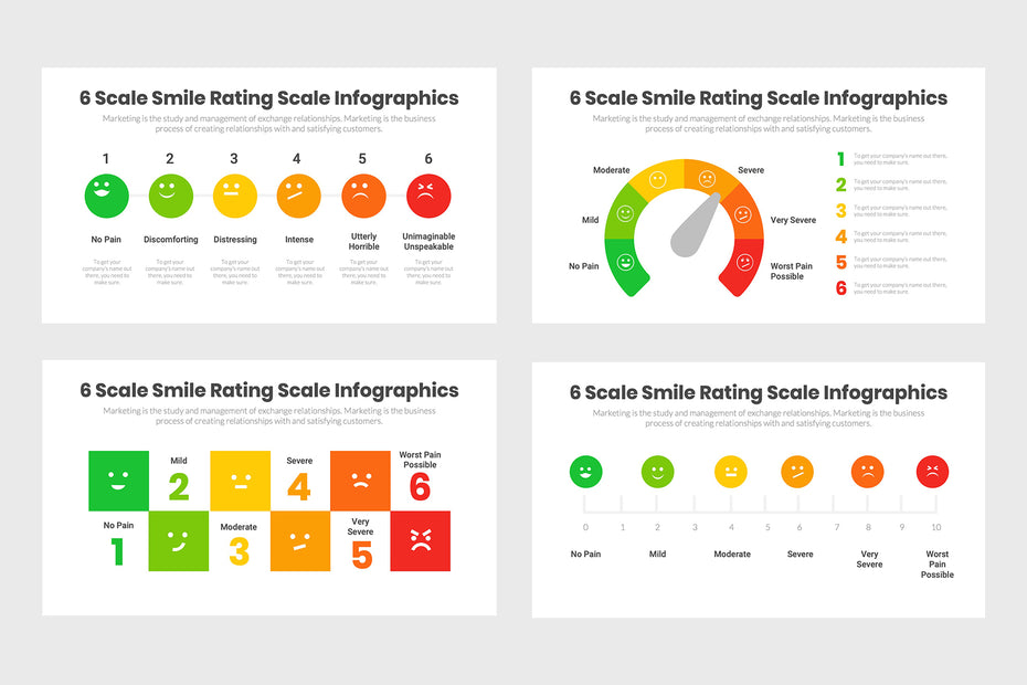 6 Scale Smile Rating Scale Infographics – infograpify