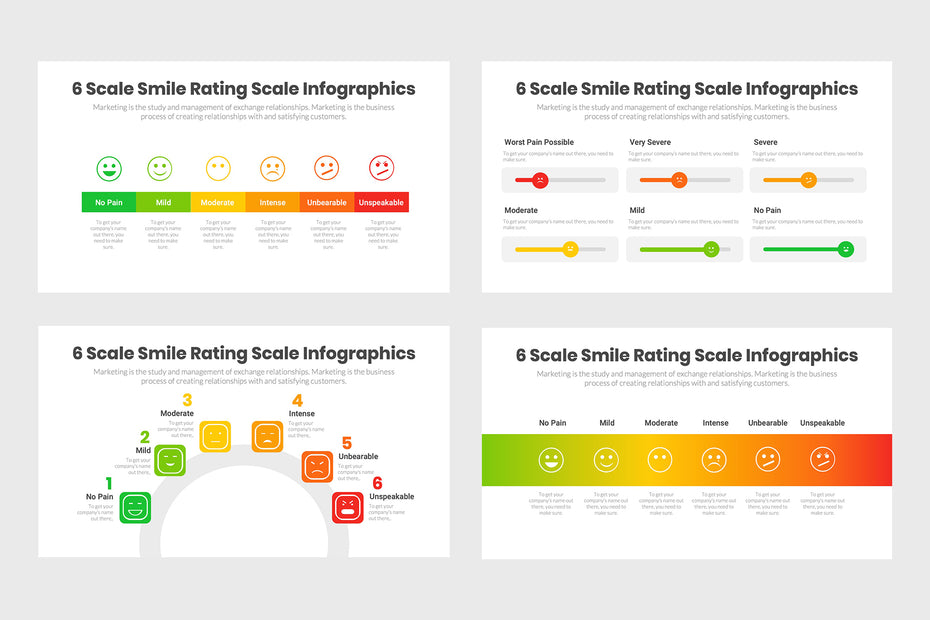 6 Scale Smile Rating Scale Infographics – infograpify