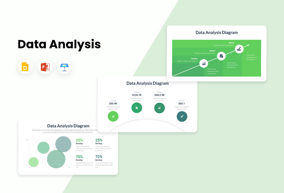 PPT Data Analysis Diagrams Infographics Templates for PowerPoint, Keynote, Google Slides