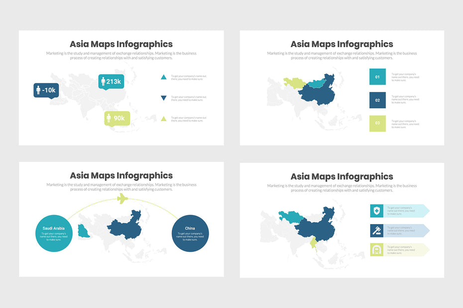 Asia Maps Infographics