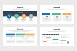 PPT Calendar Infographics Templates for PowerPoint, Keynote, Google Slides, 