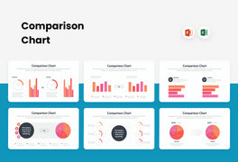 PPT Comparison Charts Infographics Templates for PowerPoint, Excel