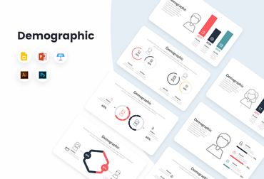 PPT Demographic Infographics Templates for PowerPoint, Keynote, Google Slides, Adobe Illustrator, Adobe Photoshop