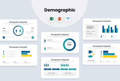 PPT Demographic Diagrams Infographics Templates for PowerPoint, Excel, Keynote