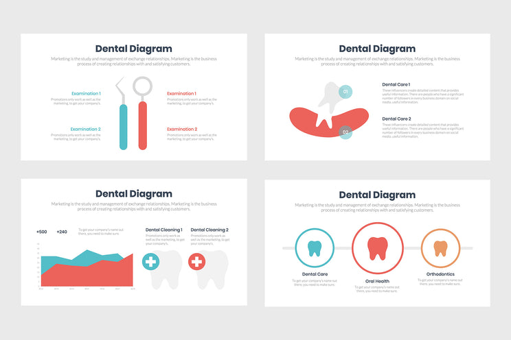 PPT Dental Diagrams Infographics Templates for PowerPoint, Keynote, Google Slides