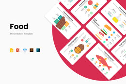 PPT Food Infographics Templates for PowerPoint, Keynote, Google Slides, Adobe Illustrator, Adobe Photoshop