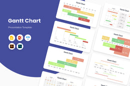 PPT Gantt Chart Infographics Templates for PowerPoint, Keynote, Google Slides, Adobe Illustrator, Adobe Photoshop