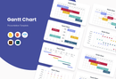 PPT Gantt Chart Infographics Templates for PowerPoint, Keynote, Google Slides, Adobe Illustrator, Adobe Photoshop