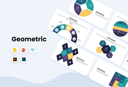 PPT Geometric Infographics Templates for PowerPoint, Keynote, Google Slides, Adobe Illustrator, Adobe Photoshop