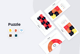 PPT Puzzle Infographics Templates for PowerPoint, Keynote, Google Slides, Adobe Illustrator, Adobe Photoshop