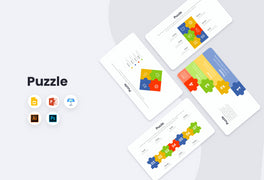 PPT Puzzle Infographics Templates for PowerPoint, Keynote, Google Slides, Adobe Illustrator, Adobe Photoshop