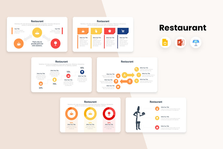 PPT Restaurant Diagrams Templates for PowerPoint, Keynote, Google Slides