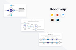 PPT Roadmap Infographics Templates for PowerPoint, Keynote, Google Slides, Adobe Illustrator, Adobe Photoshop