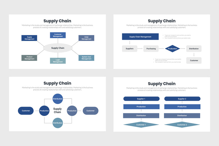 PPT Supply Chain Graph Templates for PowerPoint, Keynote, Google Slides