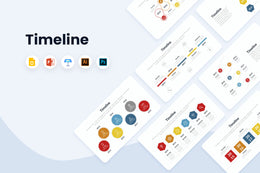 Timeline Infographics Templates for PowerPoint, Keynote, Google Slides, Adobe Illustrator, Adobe Photoshop