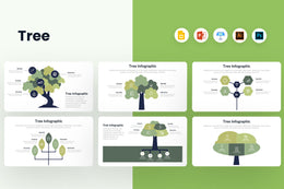 PPT Tree Infographics Templates for PowerPoint, Keynote, Google Slides, Adobe Illustrator, Adobe Photoshop