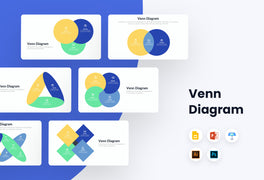 PPT Venn Diagram Infographics Templates for PowerPoint, Keynote, Google Slides, Adobe Illustrator, Adobe Photoshop