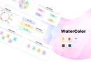 PPT Watercolor Infographics Templates for PowerPoint, Keynote, Google Slides, Adobe Illustrator, Adobe Photoshop